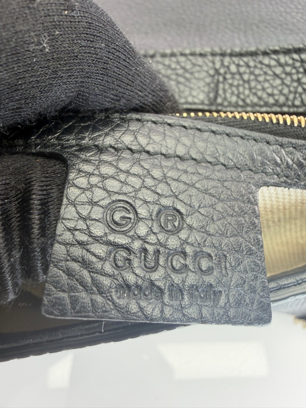 Authentic Pebbled Calfskin Medium Soho Flap Crossbody Black - Picture 11 of 14
